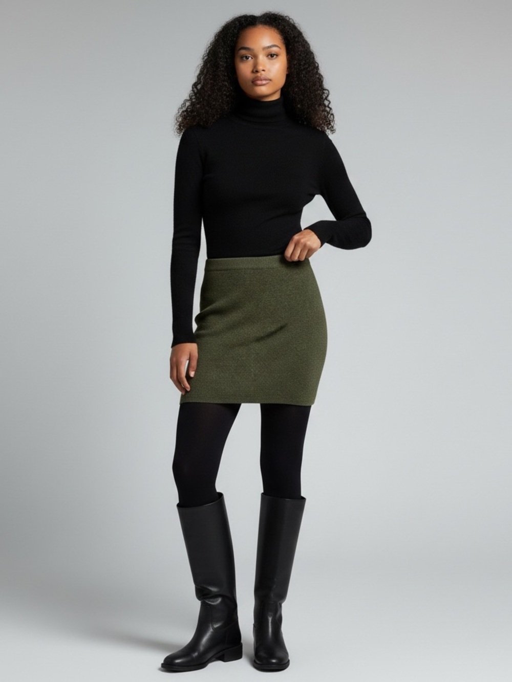 naked wardrobe knit mini skirt size M